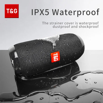 Bluetooth Speaker  TG117 Portable TWS Sound Box Waterproof Loudspeaker Outdoor Stereo Surround Speakers Support TF FM Radio