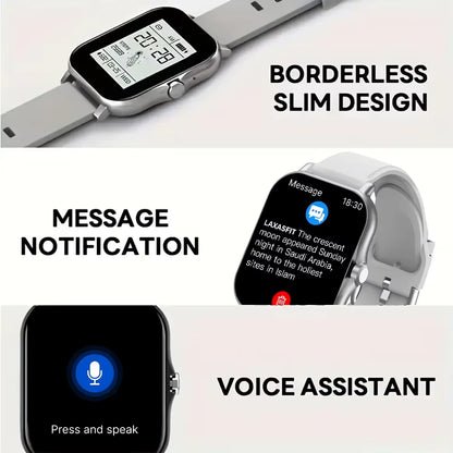 2025 New Smart Watch Bluetooth Call Message Reminder Man Woman Gift Full Touch Screen Sports Fitness Smart Watch